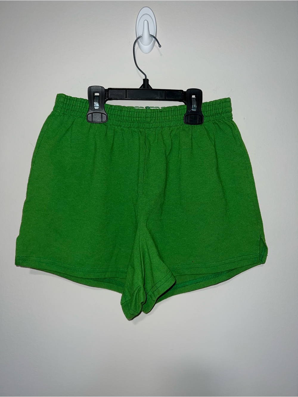 Women's Green Elastic Waist Lounge Shorts Green Soffe shorts small